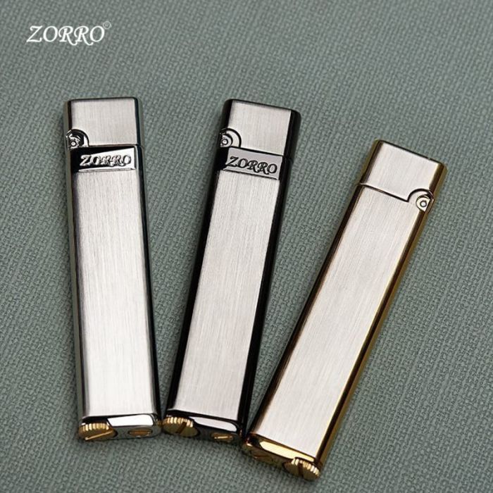 Бензинова запальничка Zorro Slim Brushed Silver