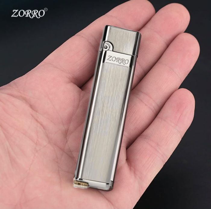 Бензинова запальничка Zorro Slim Brushed Silver