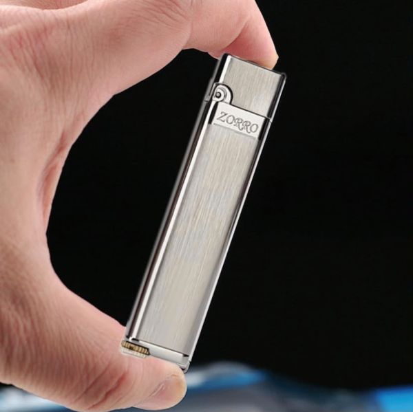 Бензинова запальничка Zorro Slim Brushed Silver