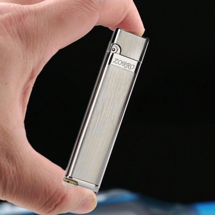 Бензинова запальничка Zorro Slim Brushed Silver
