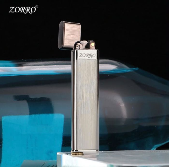 Бензинова запальничка Zorro Slim Brushed Silver