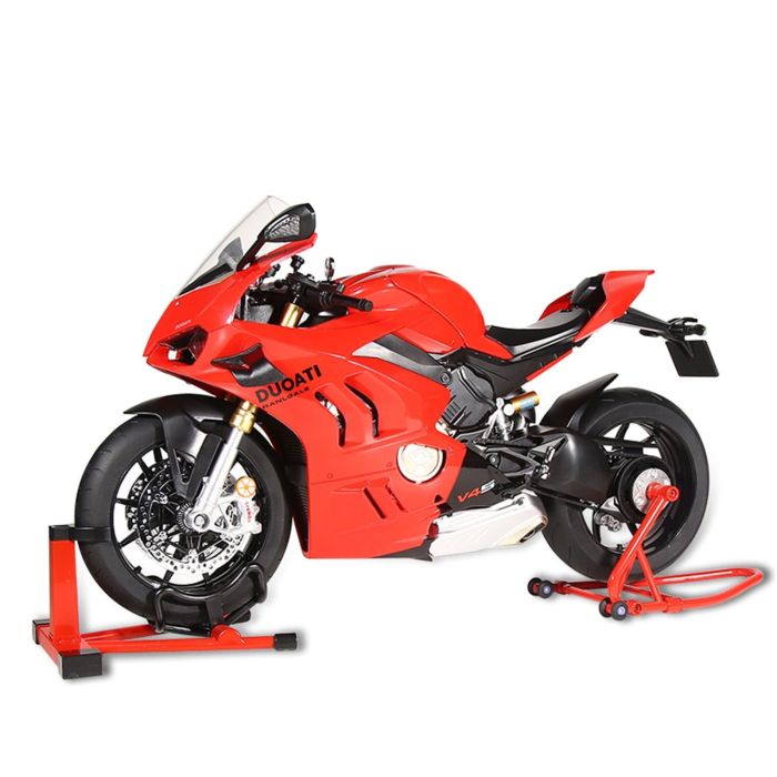 Інтерактивний колекційний мотоцикл Ducati Panigale V4 S (1:6) колір червоний з ефектом диму, світлом і звуком