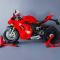 Інтерактивний колекційний мотоцикл Ducati Panigale V4 S (1:6) колір червоний з ефектом диму, світлом і звуком