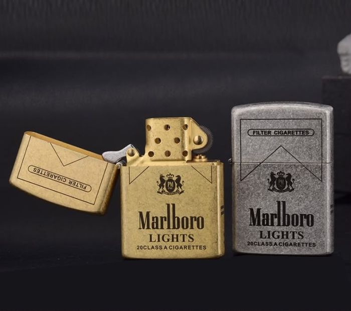 Бензинова запальничка Zorro «Marlboro Lights» (Срібно-Матова)