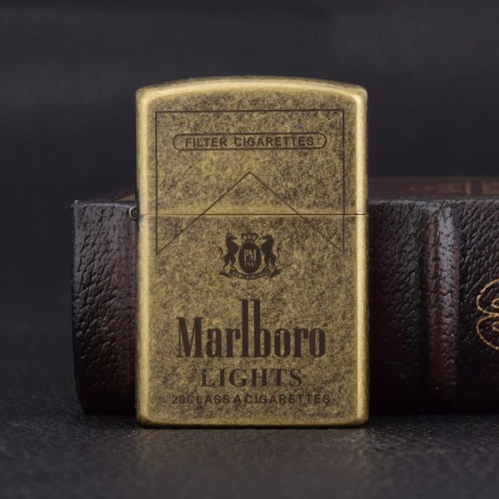 Запальничка бензинова Zorro «Marlboro Lights» у стилі Vintage Gold