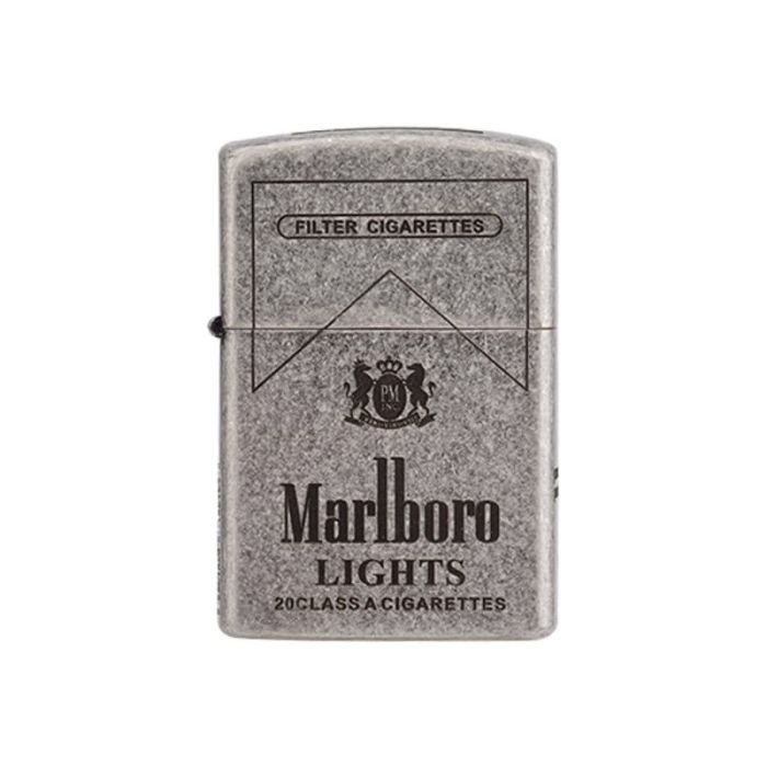 Бензинова запальничка Zorro «Marlboro Lights» (Срібно-Матова)