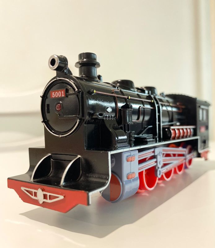 Залізниця Fenfa GP40 & Steam Train (9.4 м, 9 одиниць транспорту, станція) + Комплект живлення (4 акумулятори + зарядка)