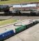 Залізниця Fenfa GP40 & Steam Train (9.4 м, 9 одиниць транспорту, станція) + Комплект живлення (4 акумулятори + зарядка)