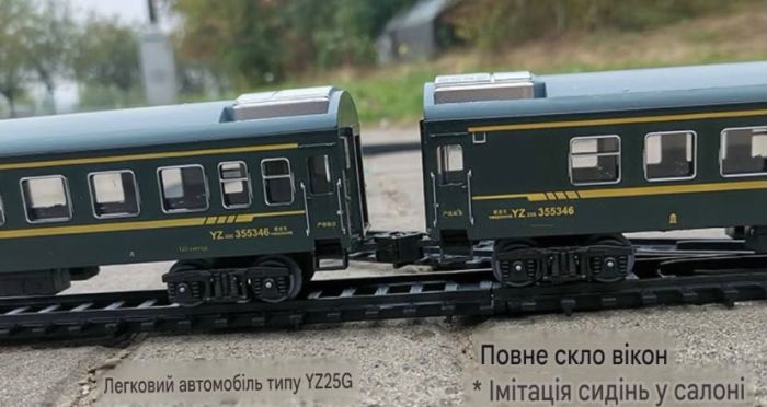 Масштабний залізничний набір FENFA «Пасажирський експрес Dongfeng 4B» (акумулятори + зарядний пристрій)