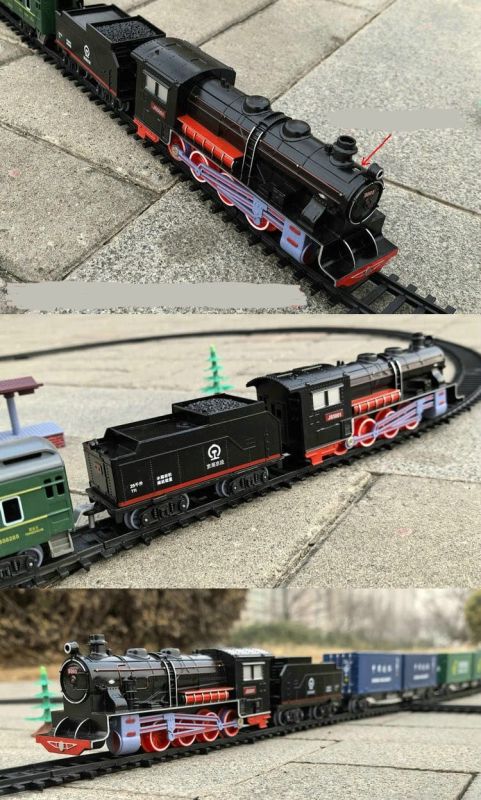 Преміальний залізничний набір FENFA "Train Familial" (9,4 м колії, 2 локомотиви, 7 вагонів, перон, акумулятори + ЗП)