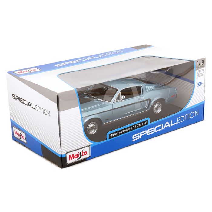 Легенда американського автопрому: Колекційна модель 1968 Ford Mustang GT Cobra Jet (1:18) від Maisto
