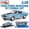 Легенда американського автопрому: Колекційна модель 1968 Ford Mustang GT Cobra Jet (1:18) від Maisto
