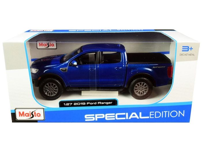 Колекційна модель авто 2019 Ford Ranger  від Maisto ,масш.1:27 (синій металік)