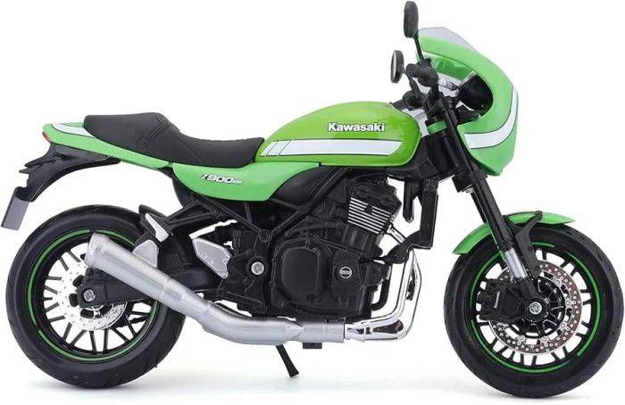 Модель мотоцикла Kawasaki Z900RS Cafe (масштаб 1:12) від Maisto (Зелений із чорним та сріблястими елементами)