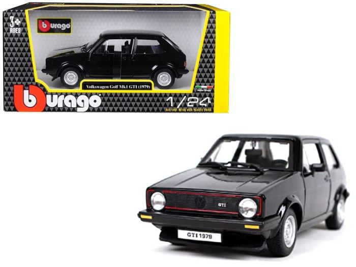 Коллекційна масштабна модель Volkswagen Golf Mk1 GTI (1979) чорний  1:27 від Bburago