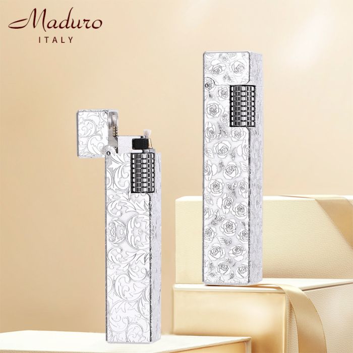 Бензинова запальничка Maduro Silver Rose (Срібна Троянда)