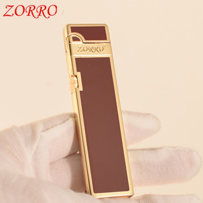 Класична Бензинова Запальничка ZORRO Бордово-Золота