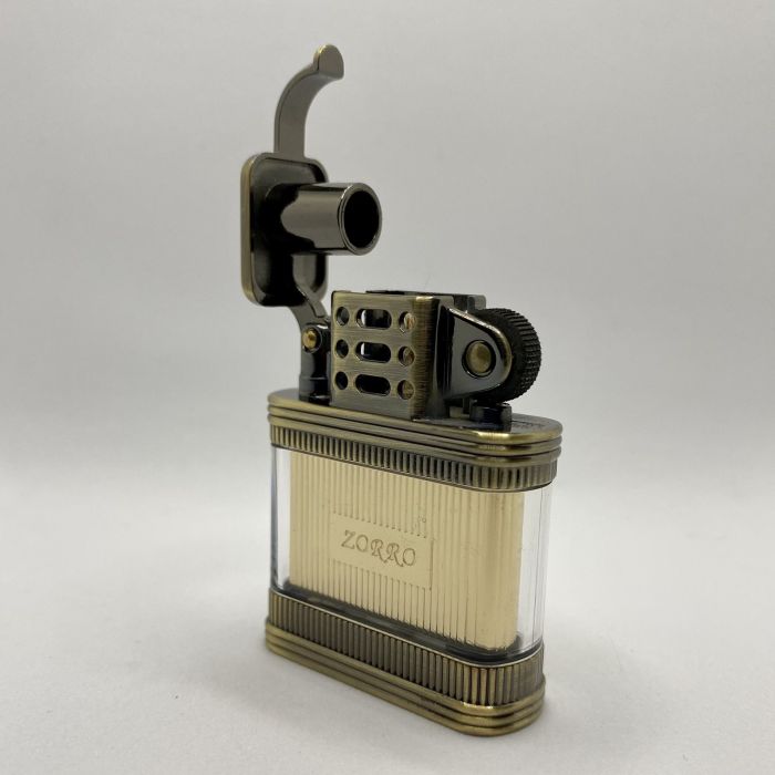 Бензинова Запальничка ZORRO Антична Бронза в прозорому корпусі