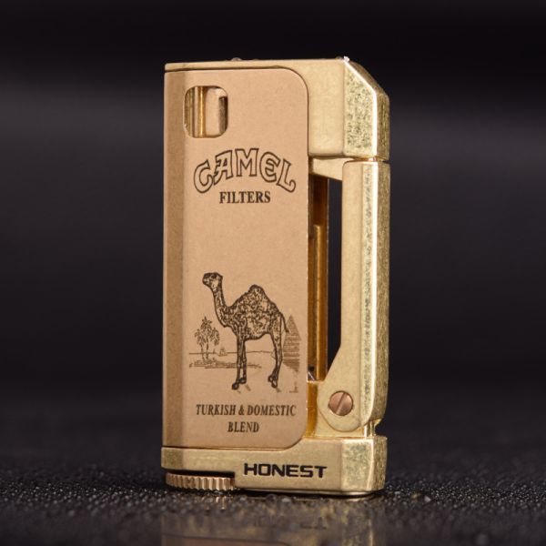 Запальничка HONEST бензинова CAMEL колір Gold