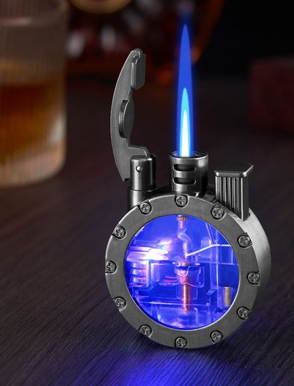 Газова запальничка з LED-підсвічуванням колір графіт