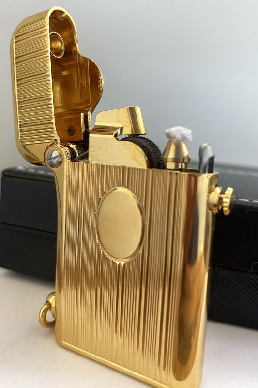 Запальничка бензинова колекційна THORENS з розкішним золотим покриттям