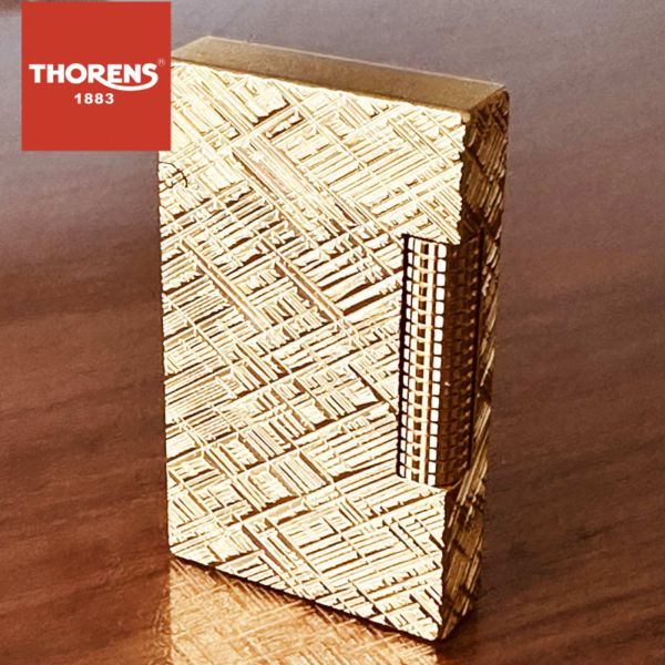 Стильна газова запальничка Thorens колір золото