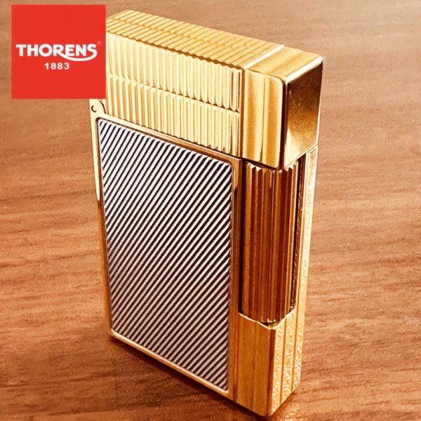 Ексклюзивна газова запальничка THORENS золотисто-срібна