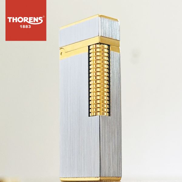 Преміальна газова запальничка THORENS у сріблясто-золотистому кольорі