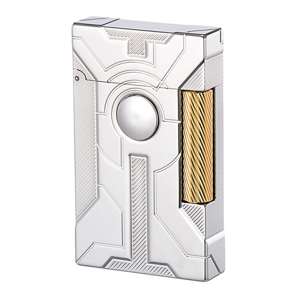 Стильна футуристична газова запальничка THORENS в срібному кольорі