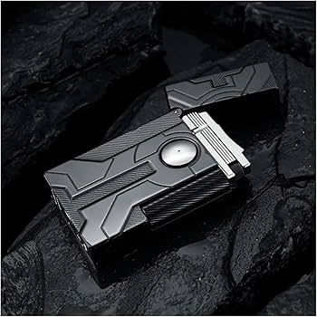 Стильна футуристична газова запальничка THORENS у чорному кольорі