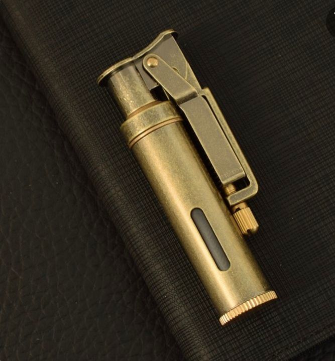 Бензинова преміум-запальничка "Сталева Класика" з латуні