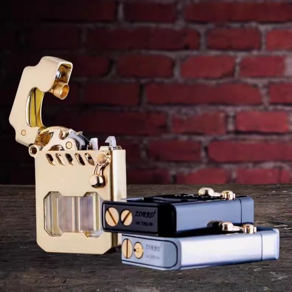 Запальничка бензинова ZORRO колір Gold